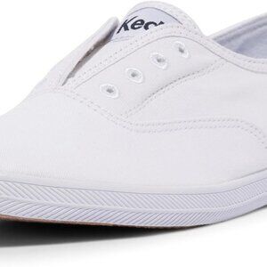 Women's Slip On Sneakers Leather Low-Top Comfort Casual Shoes White 8